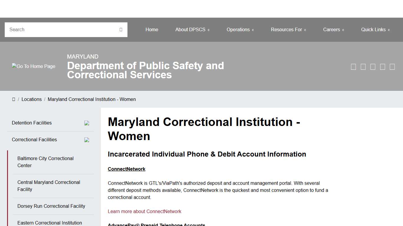DPSCS - Maryland Correctional Institution - Women